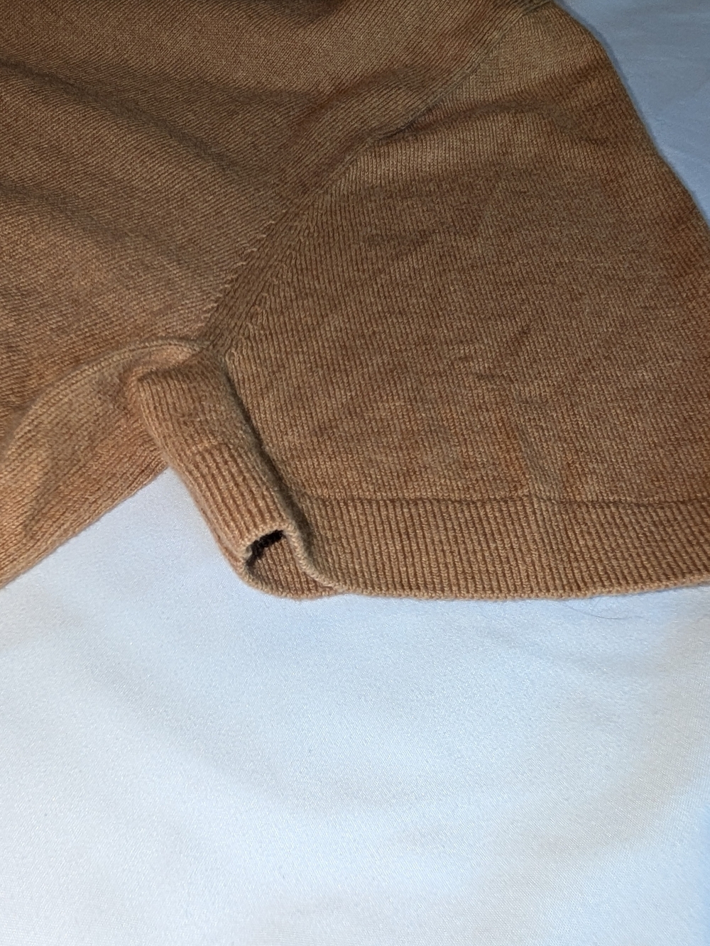 J. Crew Women's Short Sleeve Polo - Taupe Brown, Size Large, Cashmere And Cotton - Picture 5 of 8